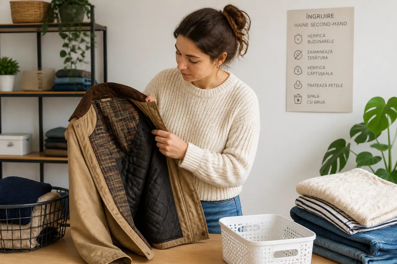 miros persistent haine second-hand și verificarea fibrelor
